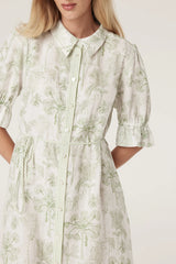 AVONDALE LINEN DRESS | Palm Print