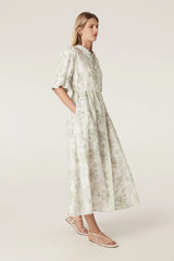 AVONDALE LINEN DRESS | Palm Print