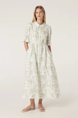 AVONDALE LINEN DRESS | Palm Print