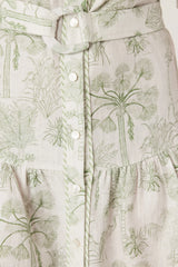 GRACIE LINEN DRESS | Palm Print