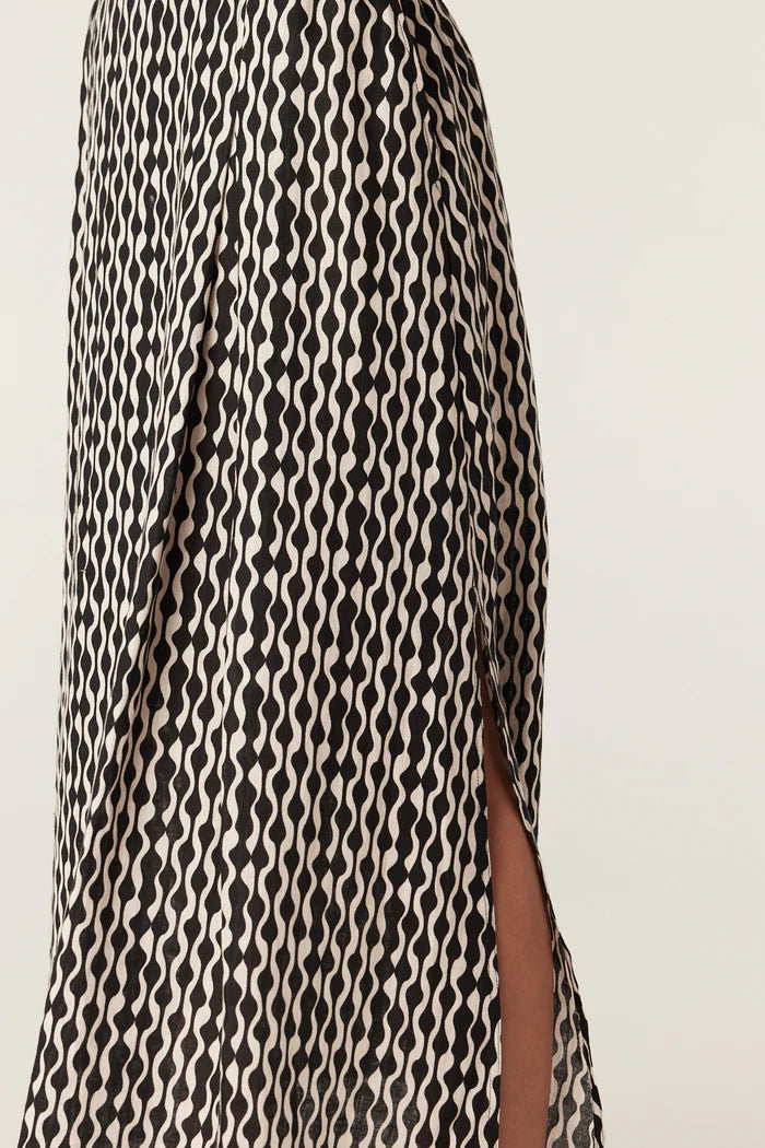 DRIFT LINEN SKIRT in Ripple Print from Cable Melbourne