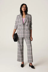 ELTON CHECK BLAZER | Pink Check