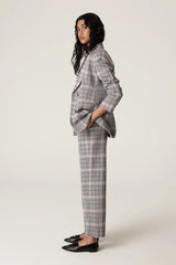 ELTON CHECK BLAZER | Pink Check