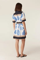 CALETTA LINEN DRESS in Blue Shell Print by Cable Melbourne