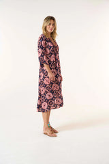 MIA DRESS in Camogli Coral Viscose from Oneseason