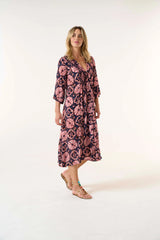 MIA DRESS in Camogli Coral Viscose from Oneseason