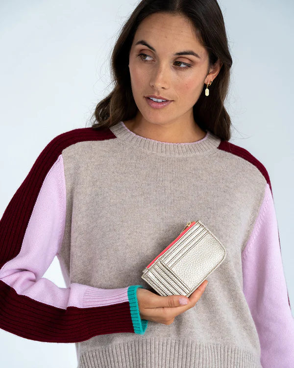 CENTRO WALLET in Gold by Elms and King