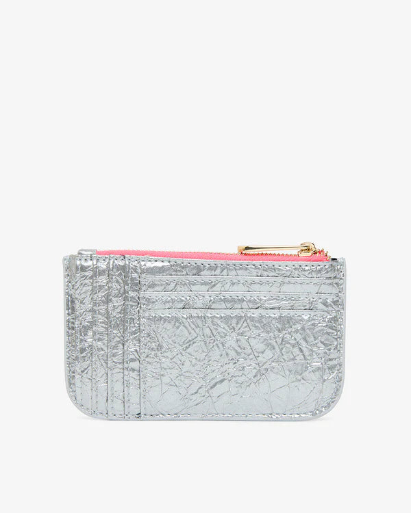 CENTRO WALLET in Silver Crinkle by Elms and King