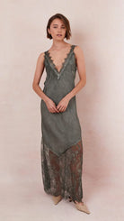 SOLANGE SLIP DRESS | Khaki - Darling & Domain