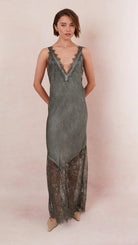 SOLANGE SLIP DRESS | Khaki - Darling & Domain