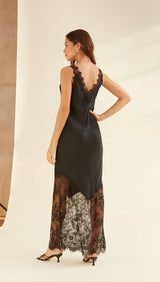 SOLANGE SLIP DRESS | Black