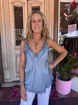 SOLANGE CAMISOLE | Washed Blue