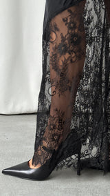 SOLENE LACE SKIRT | Black