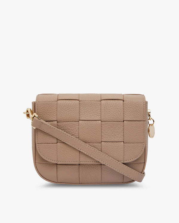 CLARA WEAVE CROSSBODY BAG in Fawn by ARLINGTON MILNE