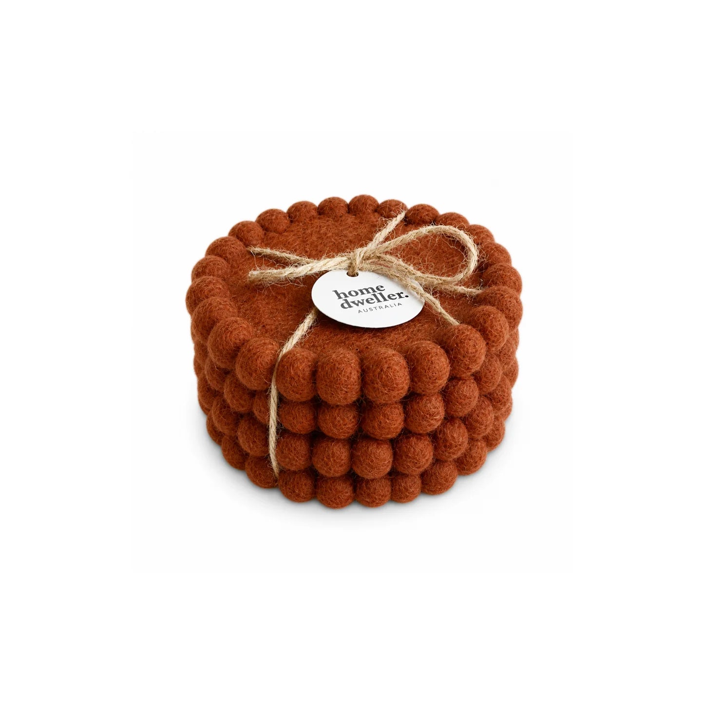 FELT COASTER SET is Spiced Cocoa by Home Dwellers