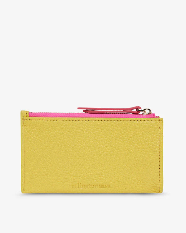 COMPACT WALLET in Yellow by ARLINGTON MILNE