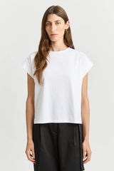 CREW NECK TANK | White