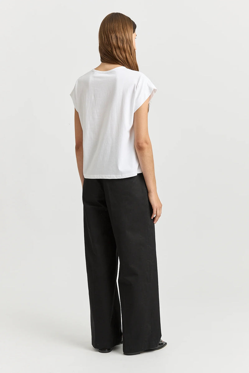CREW NECK TANK | White