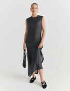 DOUBLE BUCKLE BALLET FLAT in Black by La Tribe