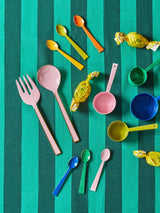 ENAMEL SALAD SERVERS | Rose