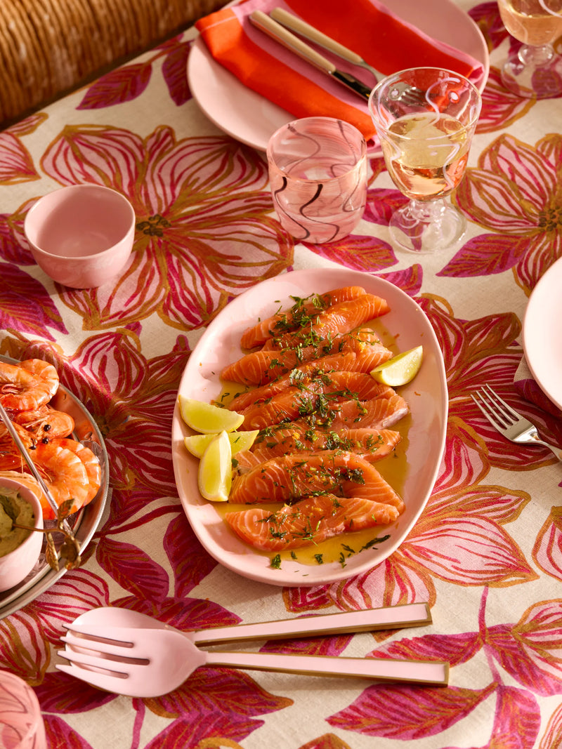 ENAMEL SALAD SERVERS | Rose