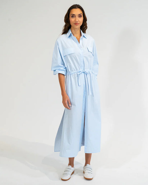 DAYTONA SHIRT DRESS in Sky by Elms and King