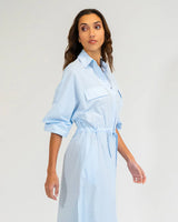 DAYTONA SHIRT DRESS in Sky by Elms and King