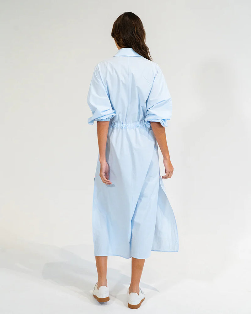 DAYTONA SHIRT DRESS in Sky by Elms and King