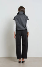DINA CROPPED BARREL JEAN in Black by Dricoper