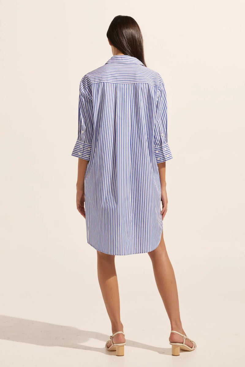 DRIVER DRESS in Cobalt Stripe from Zoe Kratzmann