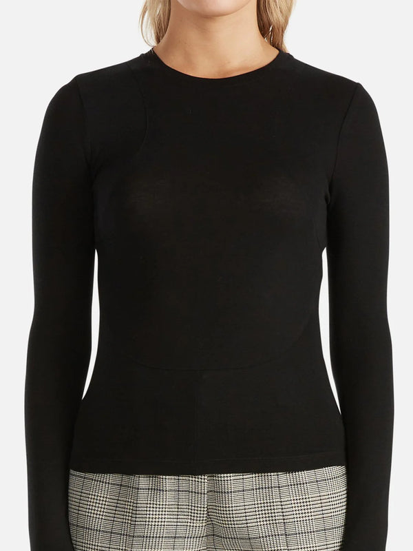 WILLOW LONG SLEEVE TOP in Black by Ena Pelly