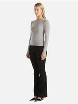 WILLOW LONG SLEEVE TOP in Charcoal Marle by Ena Pelly