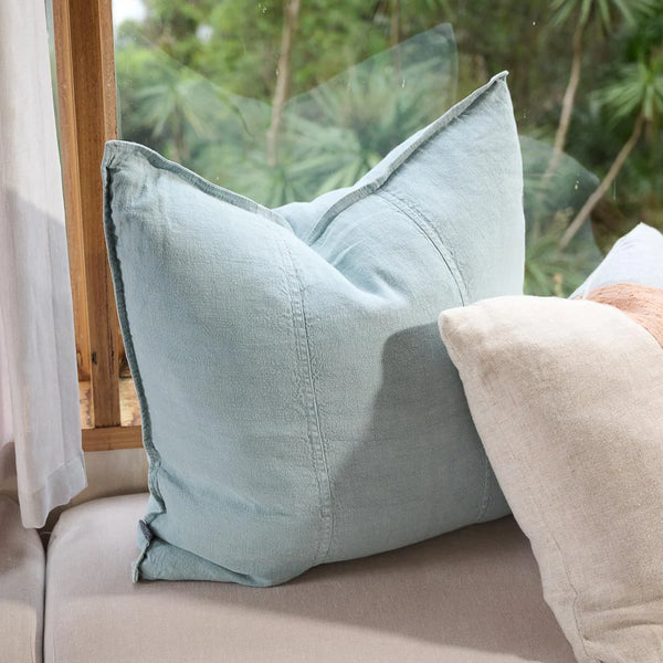 LUCA LINEN CUSHION in Sky from Eadie Lifestyle