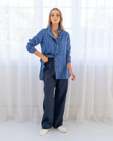 ELISE SHIRT in French Blue Stripe by ARLINGTON MILNE