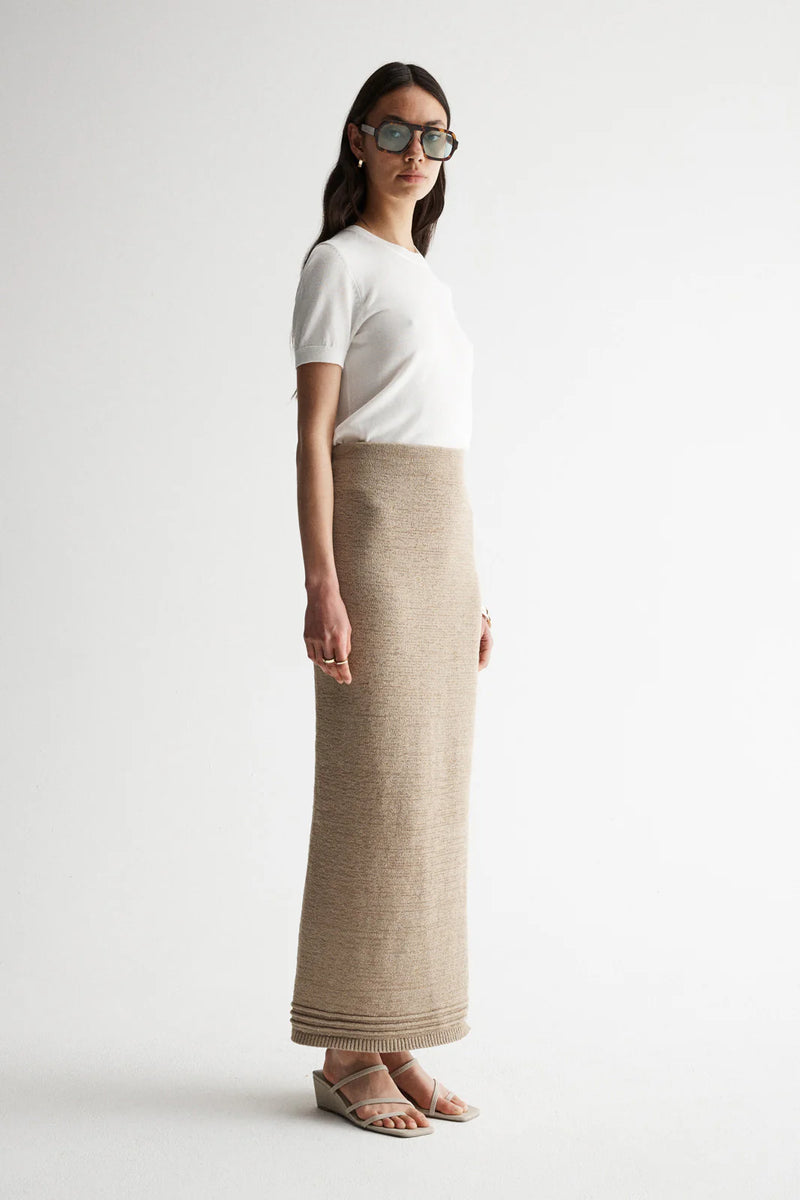 ARNU KNIT SKIRT | Taupe