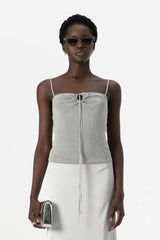 Elka Collective Selene knit top in chrome