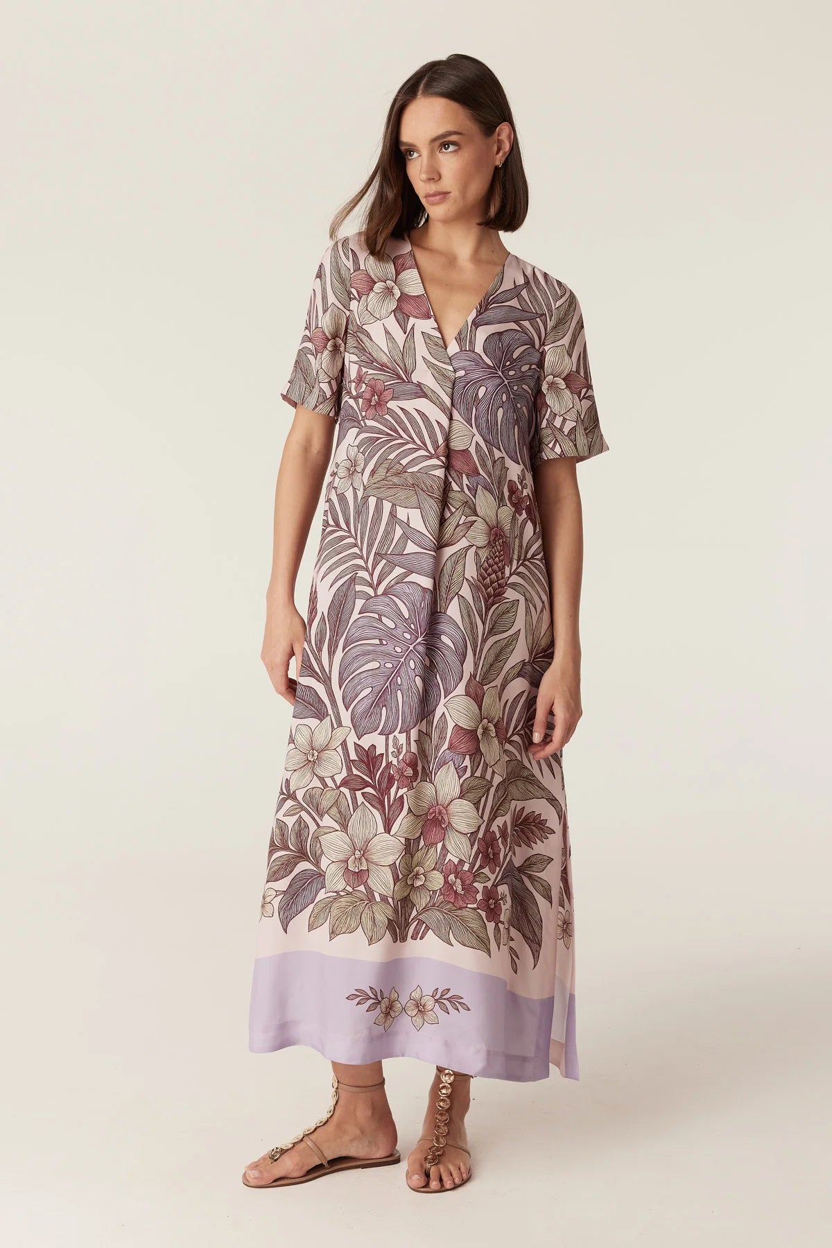 ERIKA KAFTAN DRESS in Paradise Print by Cable Melbourne