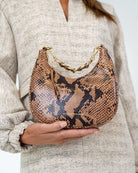 ESTELLA BAG in Caramel Python by ARLINGTON MILNE