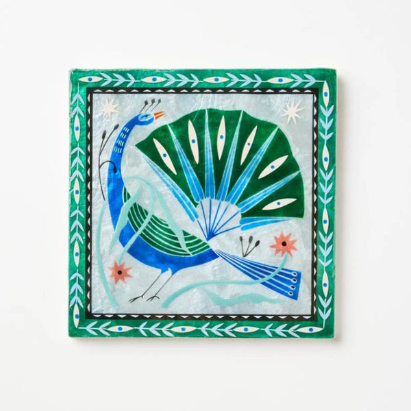 FABLE PEACOCK BLUE SQUARE by Jones & Co