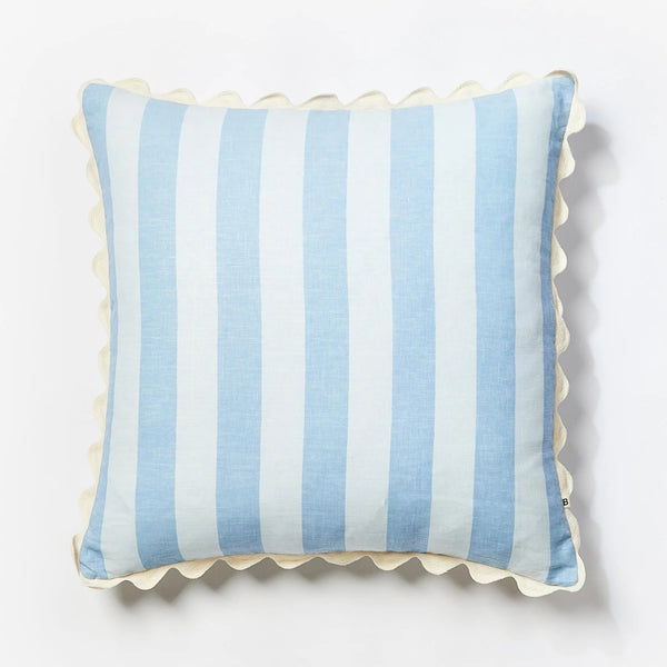 BOLD STRIPE CUSHION 60cm in Blue from Bonnie and Neil