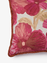 WILD PANSY PINK LINEN CUSHION - 60cm from Bonnie and Neil