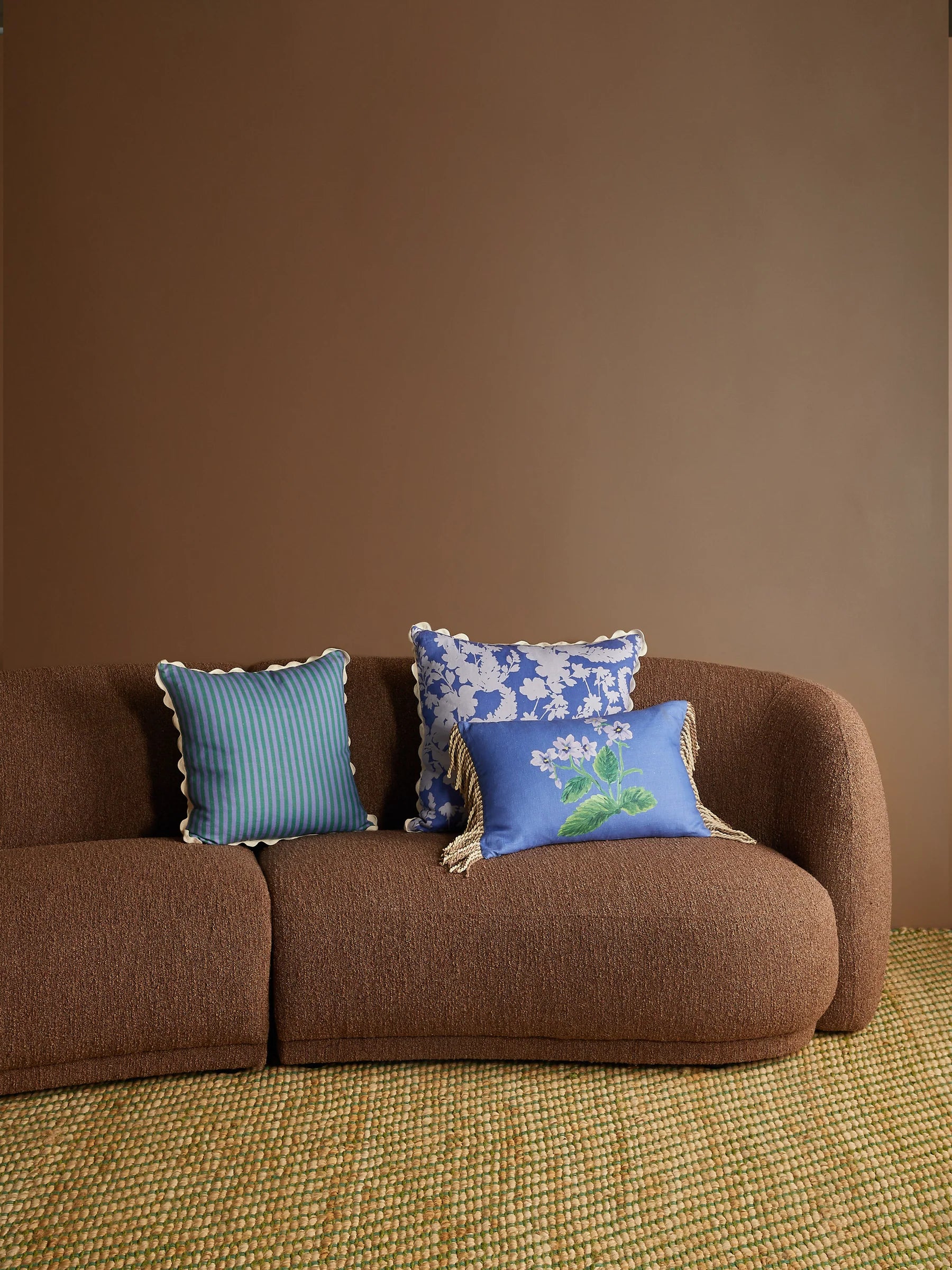 PETAL BLUE LINEN CUSHION - 60cm from Bonnie and Neil