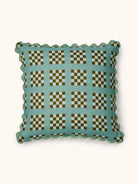 LATTICE BLUE CUSHION in 60cm from Bonnie and Neil