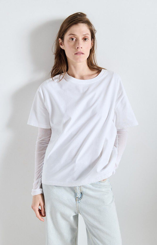 FIZVALLEY SHORT SLEEVE TEE FIZ02A in White by American Vintage