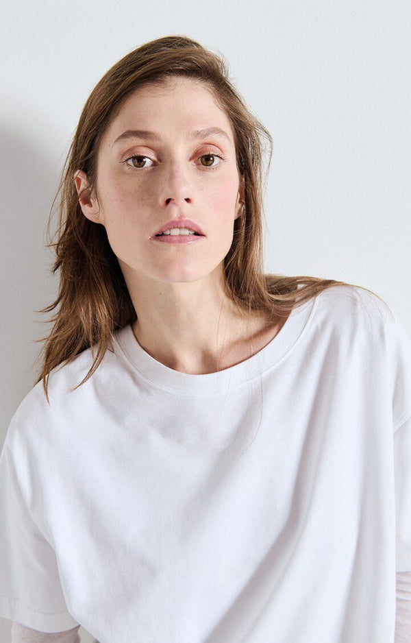 FIZVALLEY SHORT SLEEVE TEE FIZ02A in White by American Vintage