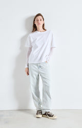 FIZVALLEY SHORT SLEEVE TEE FIZ02A in White by American Vintage