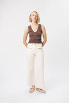 FREYA JEAN in Scallop Pocket Ecru by Kireina