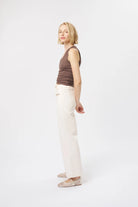 FREYA JEAN in Scallop Pocket Ecru by Kireina