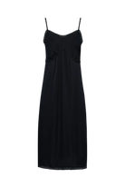FEATHERSTONE LACE SLIP DRESS in Black