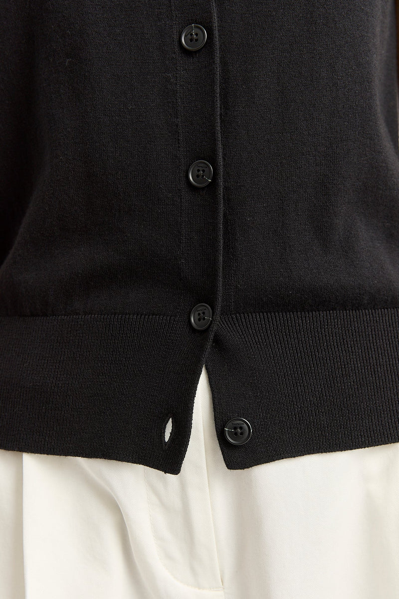FINE BUTTON TANK | Black